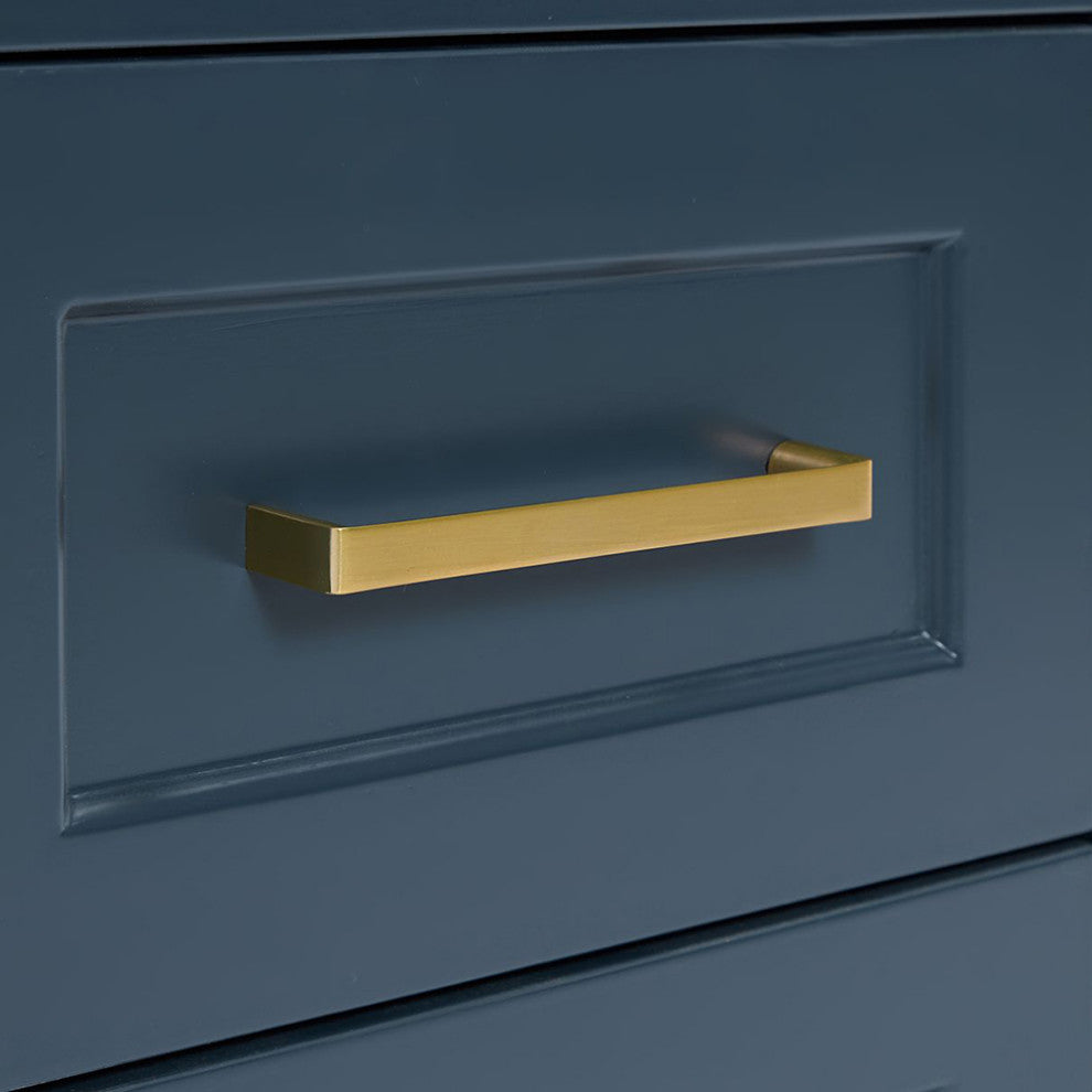 ARIEL Taylor 43" Right Offset Rectangle Sink Midnight Blue Vanity Quartz