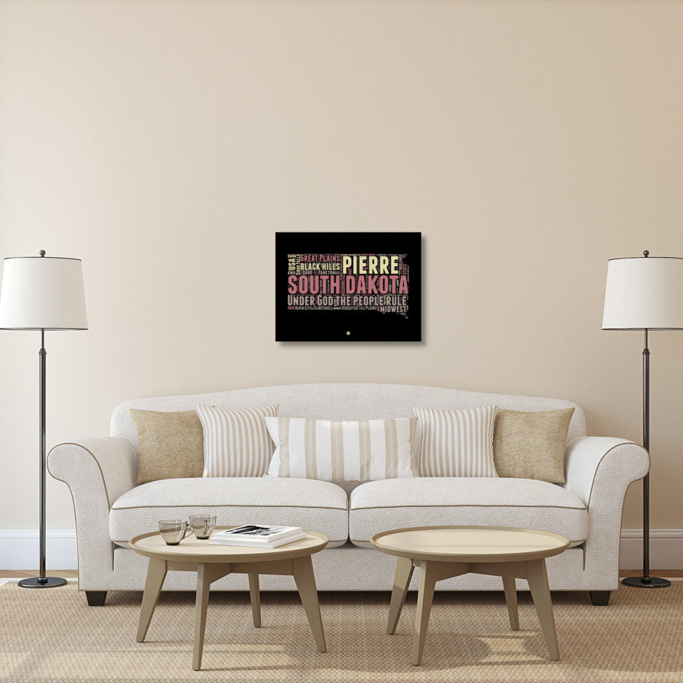 "South Dakota Word Cloud 2" Fine Art Print