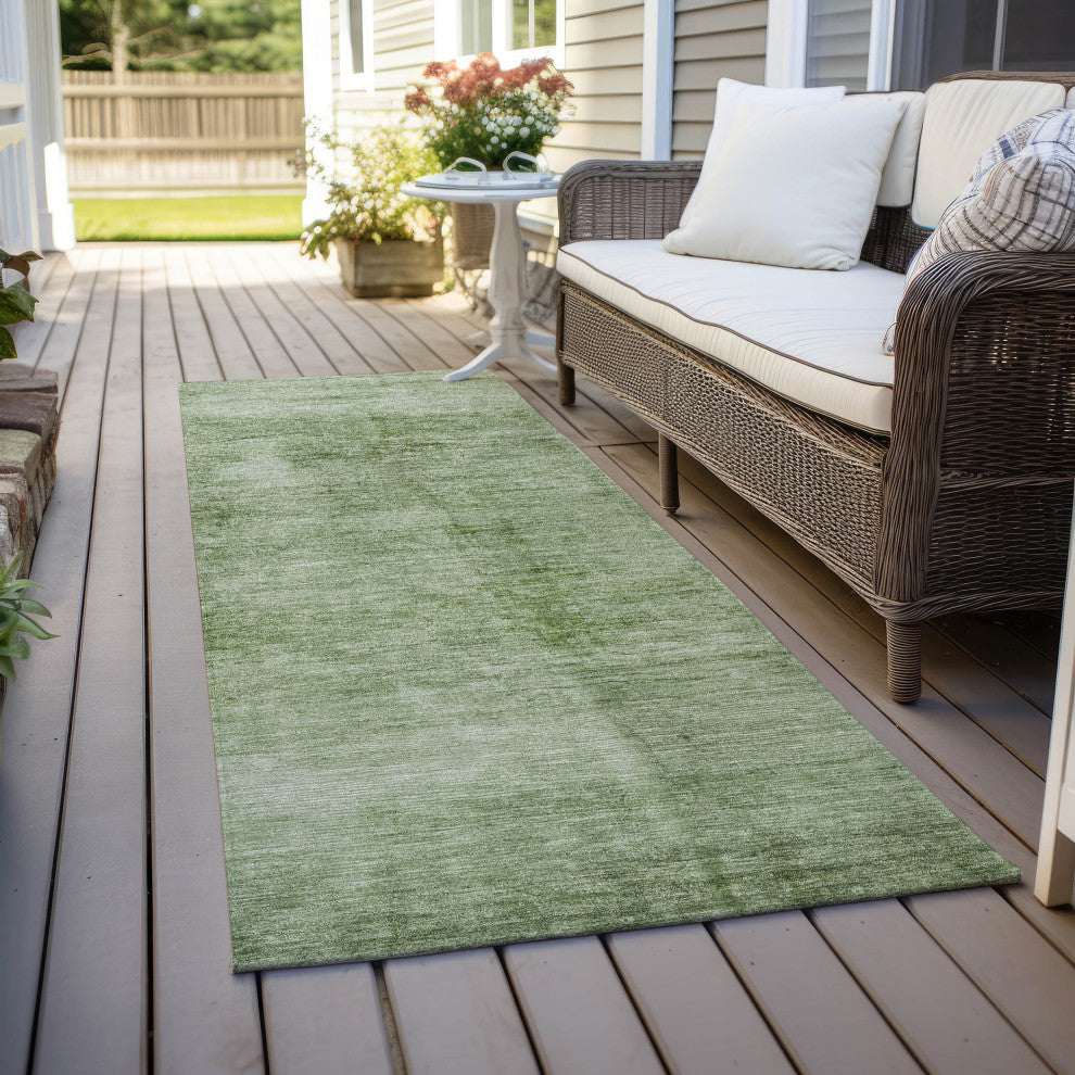 Machine Washable Indoor/Outdoor Chantille ACN1884 Aloe 2'3" x 7'6" Runner Rug