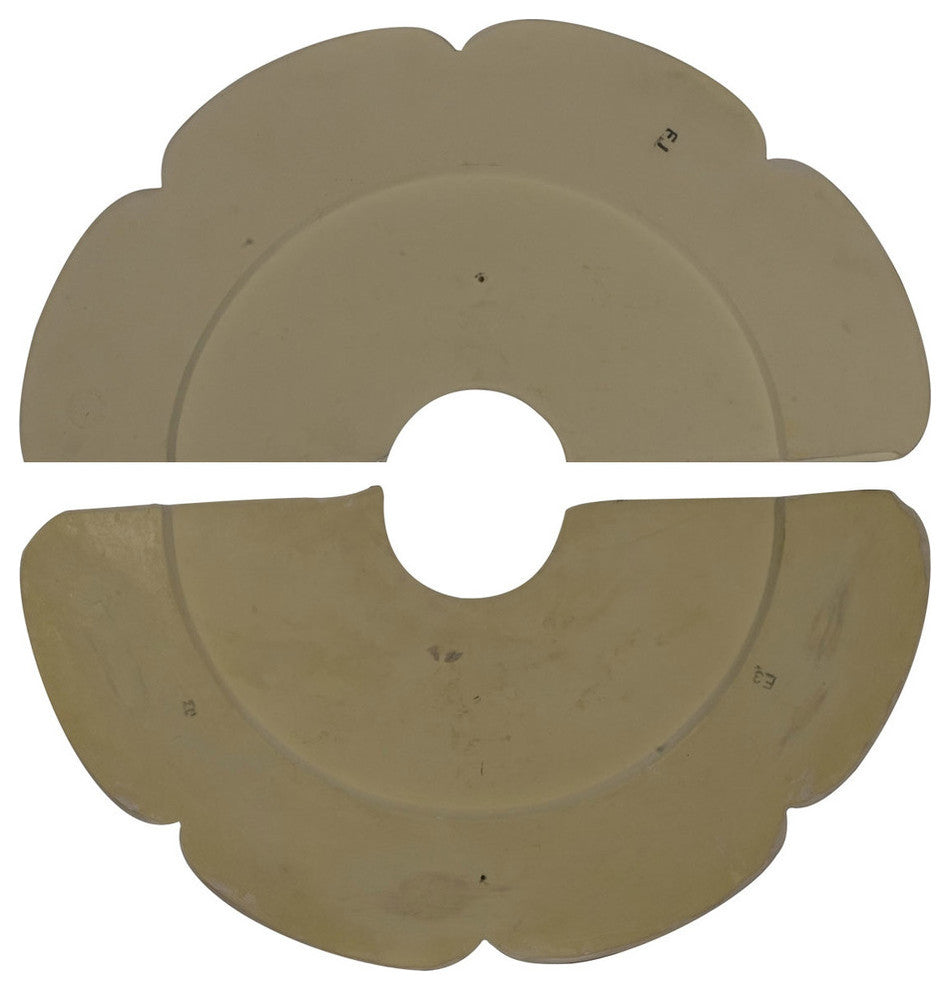 18 1/2"OD x 3 5/8"ID x 7/8"P Flower Ceiling Medallion, Two Piece
