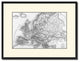 Ancient Europe Vintage B&W Map Canvas Print, 16"x21"
