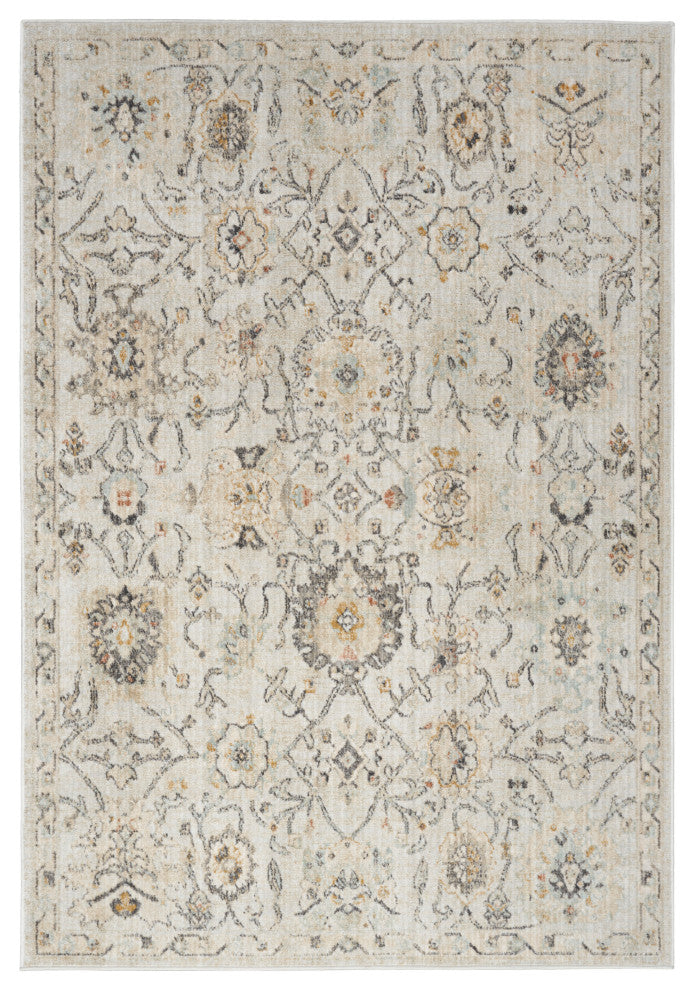 Nourison Oushak Home 6' x 9' Grey Vintage Indoor Rug