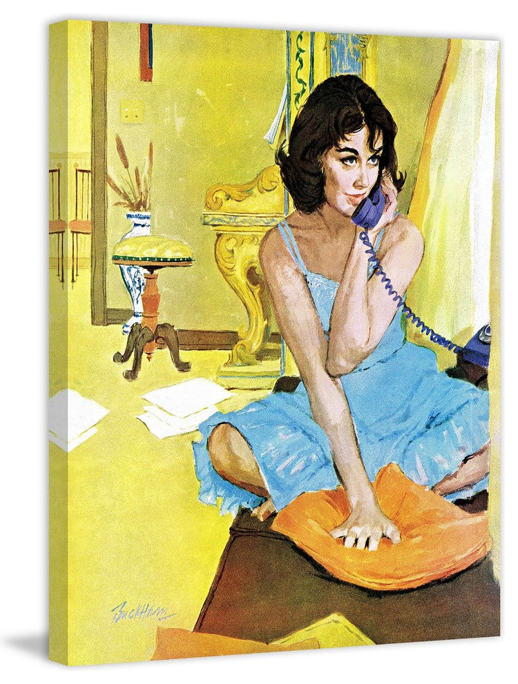 "The Intrusive Stranger" Painting Print on Canvas by Lynn Buckham