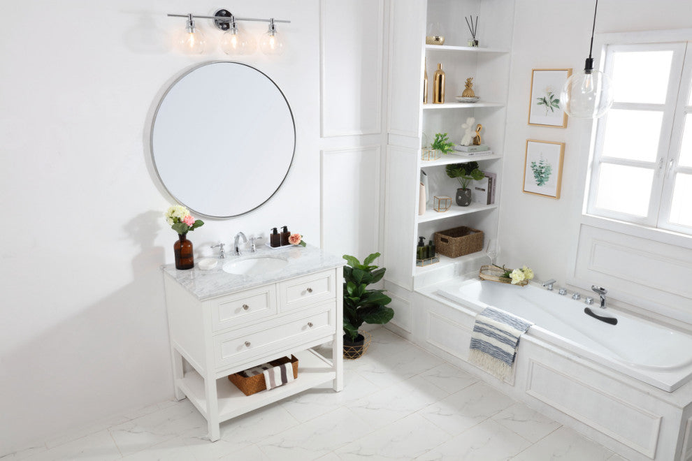 Matilda 36" Single Bathroom Vanity Set, White