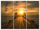 "Huge Wooden Bridge to Illuminated Sky" Metal Wall Art, 3 Panels, 36"x28"