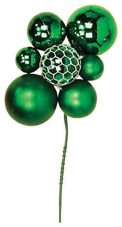 Green Christmas Ball Pick