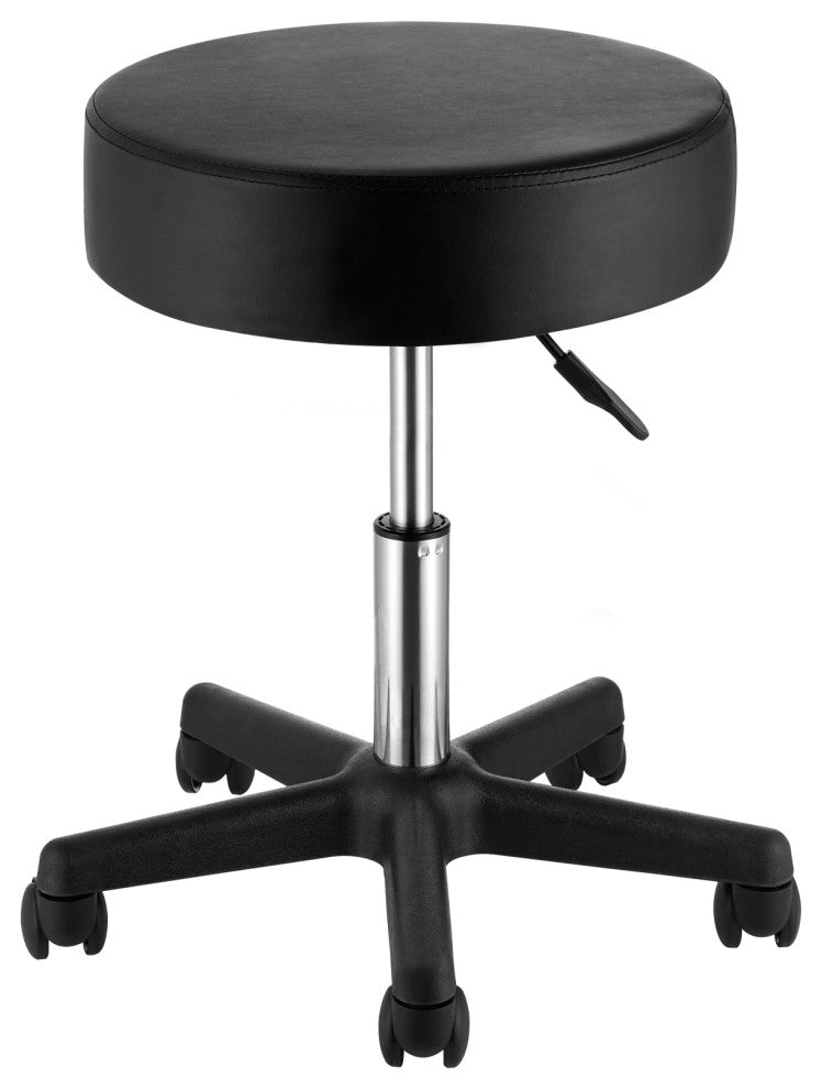 VEVOR Round Rolling Stool Swivel Stool With Wheels PU Leather Height Adjustable