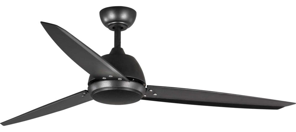 Oriole 3-Blade 60" Ceiling Fan With LED Light, Brushed Nickel