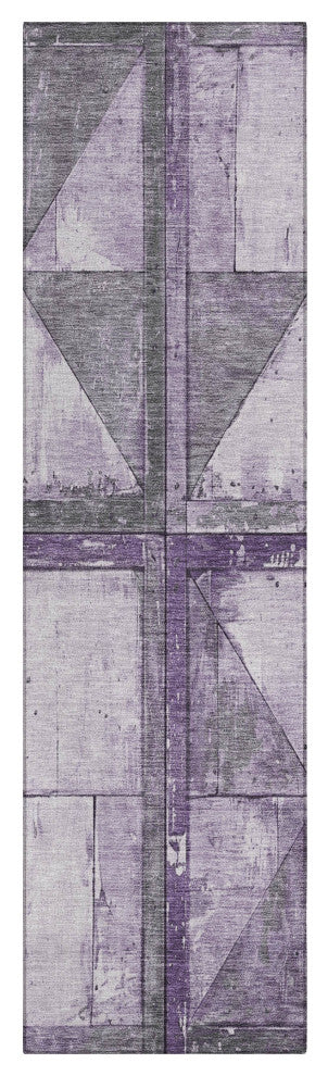 Machine Washable Indoor/Outdoor Chantille ACN1875 Purple 2'3" x 7'6" Runner Rug