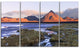"Colorada Lagoon And Volcano Pabellon" Landscape Wall Art, 4 Panels, 48"x28"