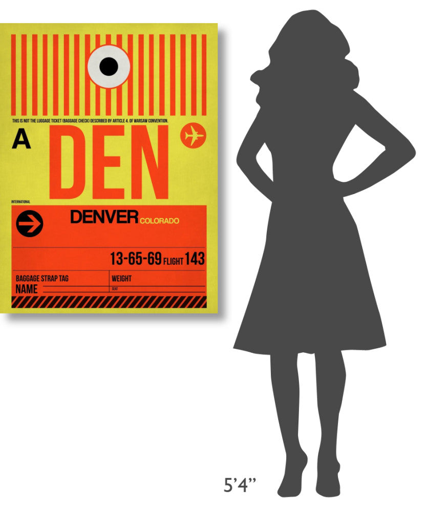 "DEN Denver Luggage Tag 1" Fine Art Print