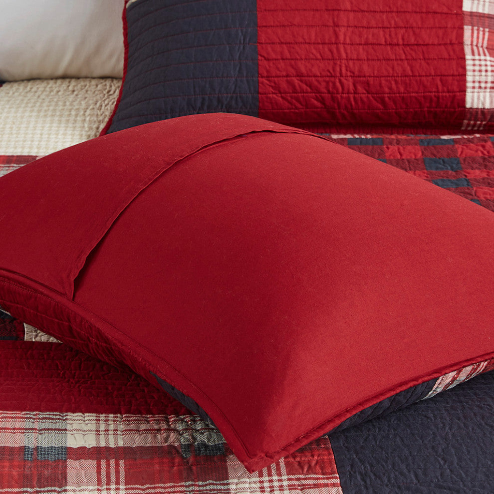 Woolrich Sunset Oversized Cotton Coverlet Mini Set, Red