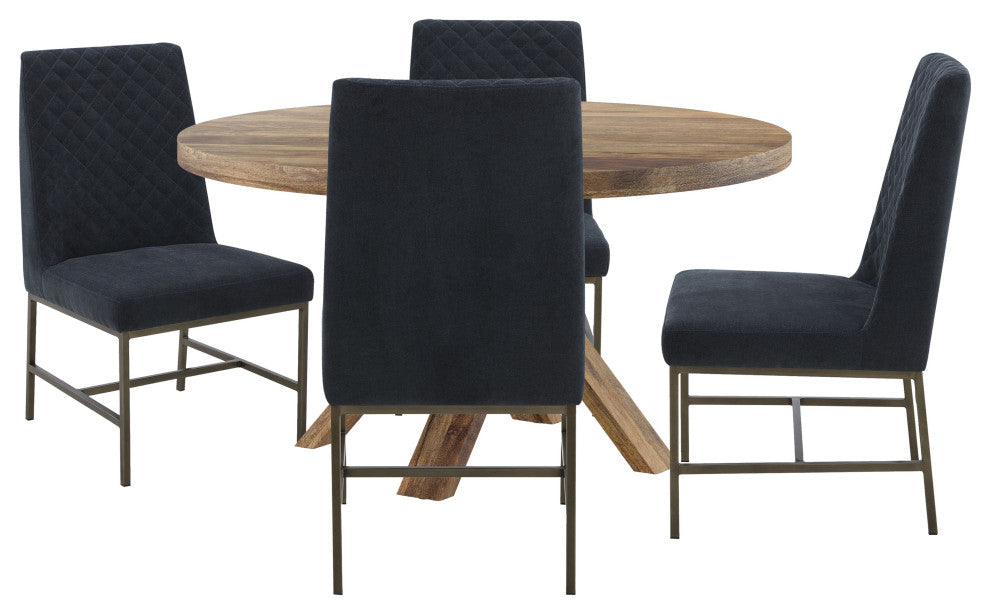 Parker House Crossings Downtown 60 In. Dining Table With 4 Upholstered Chairs