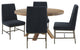 Parker House Crossings Downtown 60 In. Dining Table With 4 Upholstered Chairs