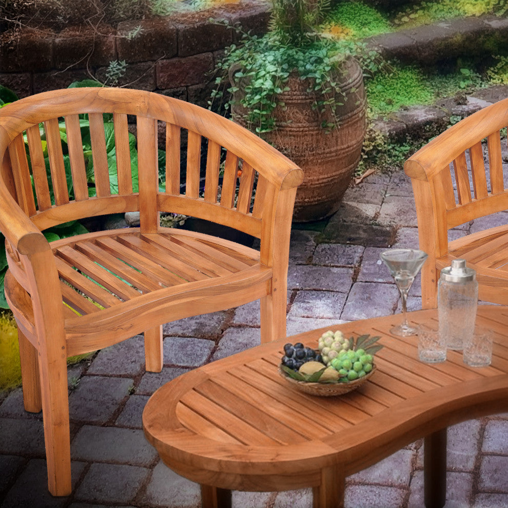 Teak Wood Peanut Indoor/Outdoor Chair made from Solid A-Grade Teak Wood