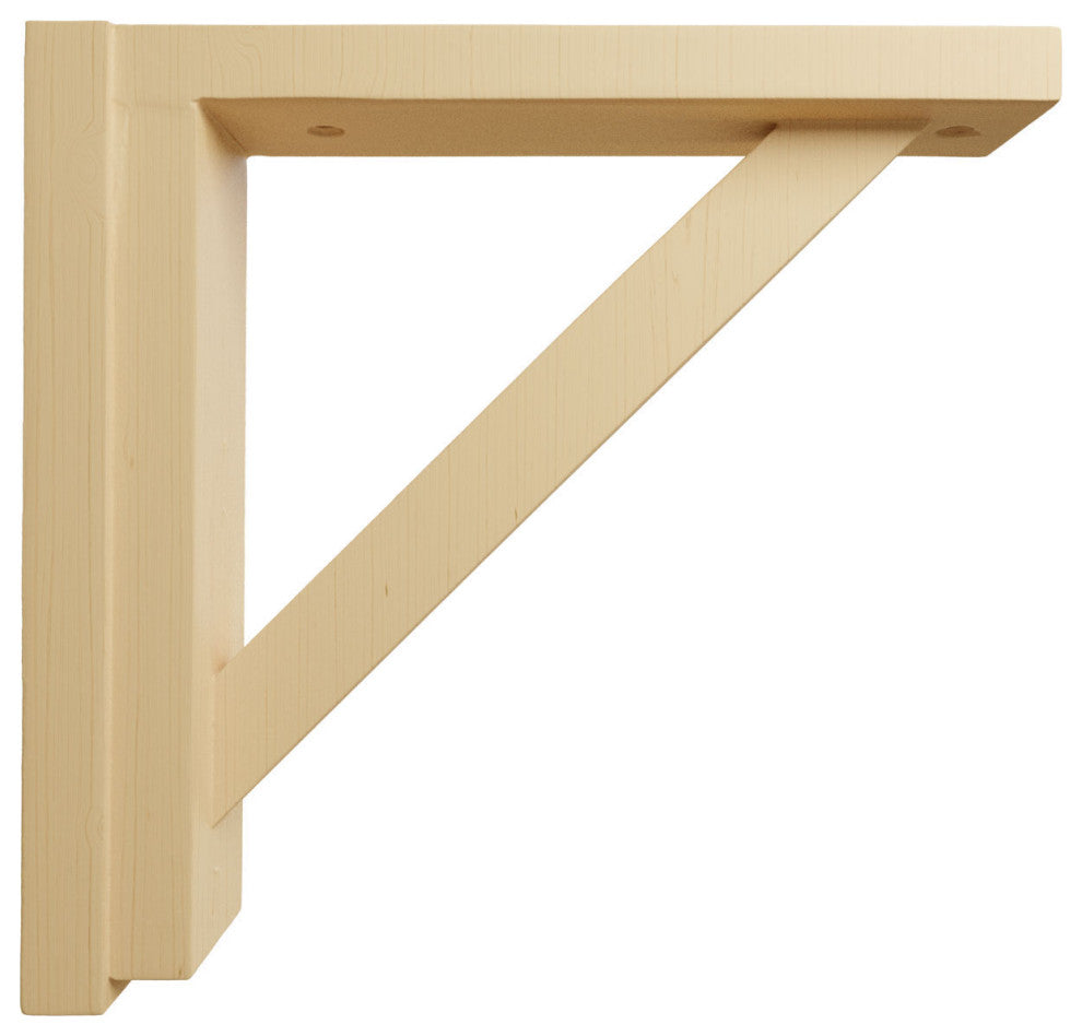 2 1/2"W x 10 3/4"D x 10 1/4"H Traditional Shelf Bracket, Alder