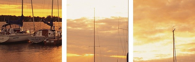 "Sunset Egg Harbor Door County Wisconsin" Canvas Art, 60"x20"x1.25"