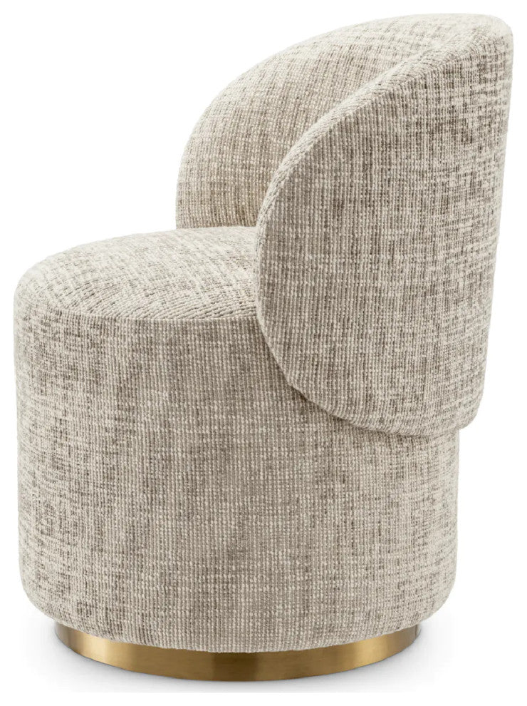 Beige Swivel Dining Chair, Eichholtz Greer