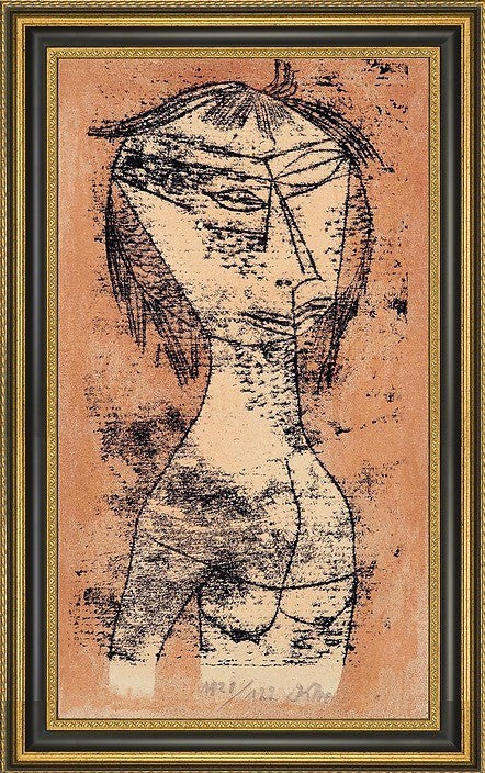 Paul Klee The Saint of Inner Light - 14" x 28" Framed Premium Canvas Print