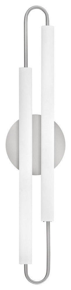 Hinkley EOS Lg 25" LED Bath Vanity Light Fixture, Brushed Nickel + Etched Glass