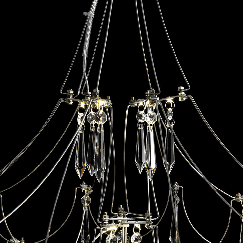 Modern Luxury Firefly Branch Star Led Crystal Chandelier