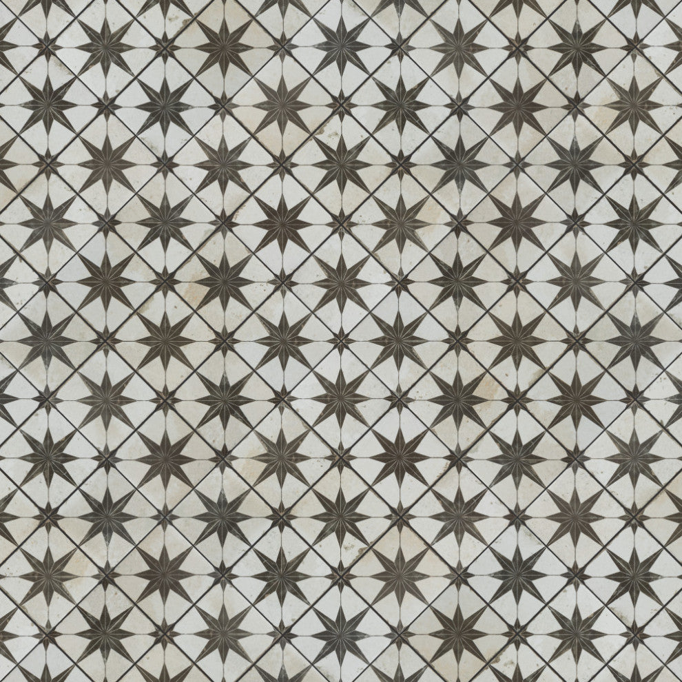 Harmonia Kings Star Nero Ceramic Floor and Wall Tile