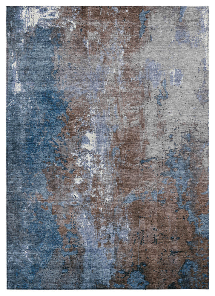 Machine Washable Indoor/Outdoor Chantille ACN1870 Coffee 5' x 7'6" Rug