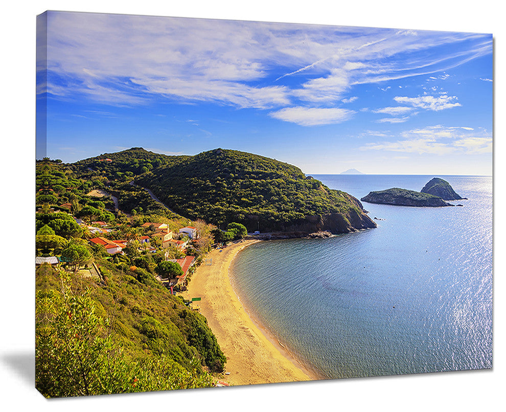 "Innamorata Beach And Gemini Islets" Seashore Wall Art, 20"x12"