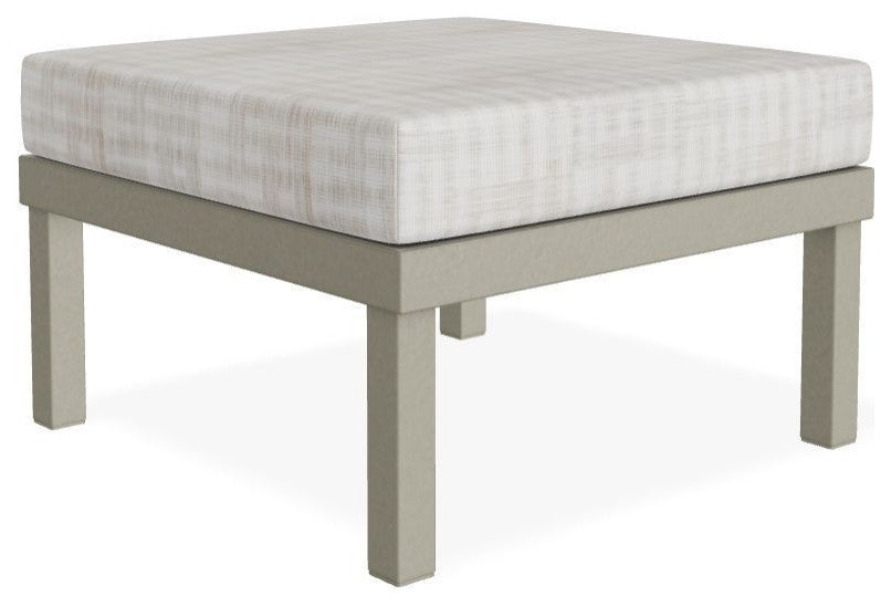 Larssen Cushion Deep Seating Outdoor Ottoman, Illusion Plaid Birch/Storm