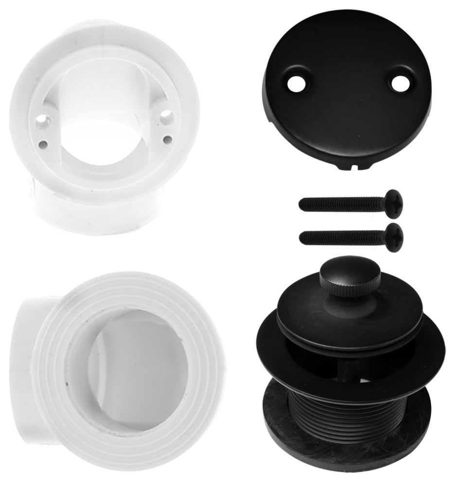 Twist & Close Sch. 40 PVC Plumber'S Pack With Two-Hole Elbow In Polished Chrome,