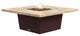 Square Fire Pit Table, 56x56, Propane, So Cal Special Granite, Dark Cherry