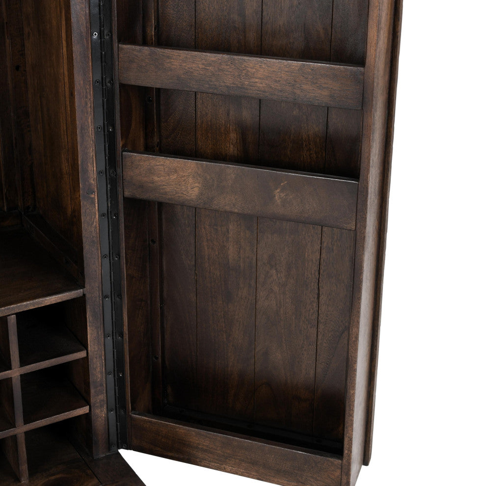 Vivienne Mango Wood Wine Cabinet by Kosas Home, Brown