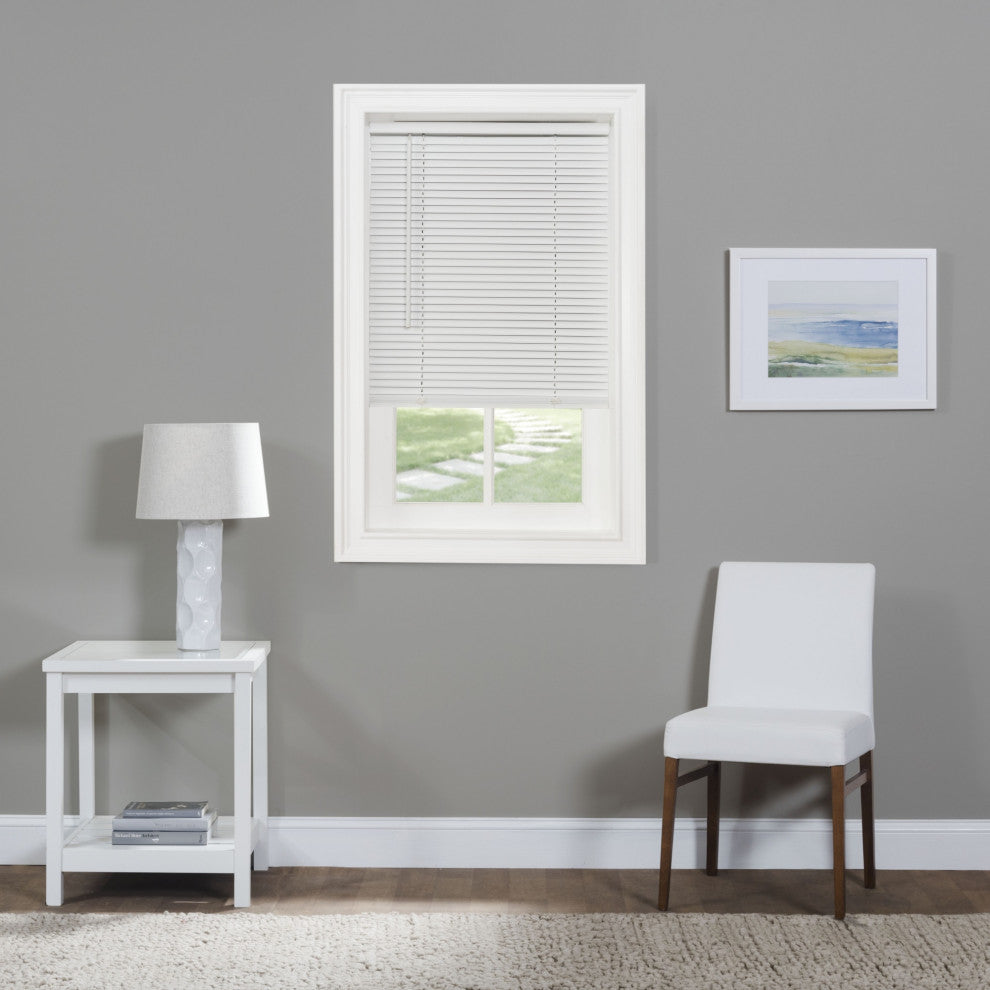 Cordless Gii Morningstar 1" Light Filtering Mini Blind 29x48, White