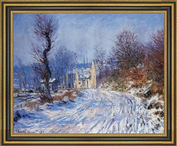 Claude Oscar Monet Road to Giverny in WinterFramed Premium Canvas Print, 20"x25"