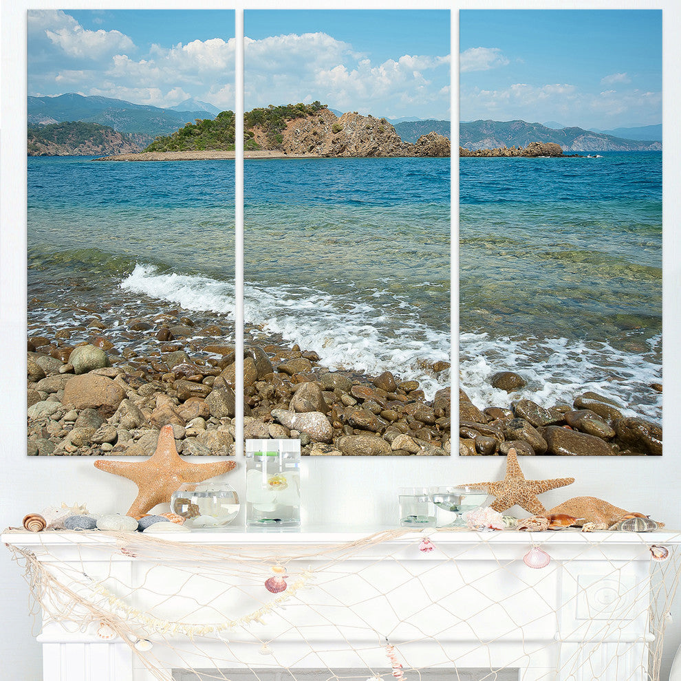 "Small Isle Turkey Panorama" Metal Wall Art, 3 Panels, 36"x28"