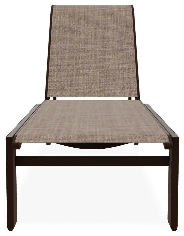 Kendall Sling Stackable Outdoor Chaise Lounge, Augustine Fennel/Kona