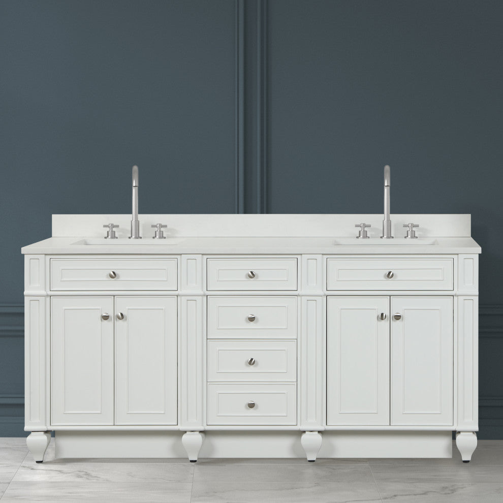 Winston 72" Double Vanity, White