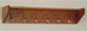 6 Hook Shelf, Medium Oak