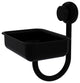 Venus Wall Mount Soap Dish With Twist Accents, Matte Black