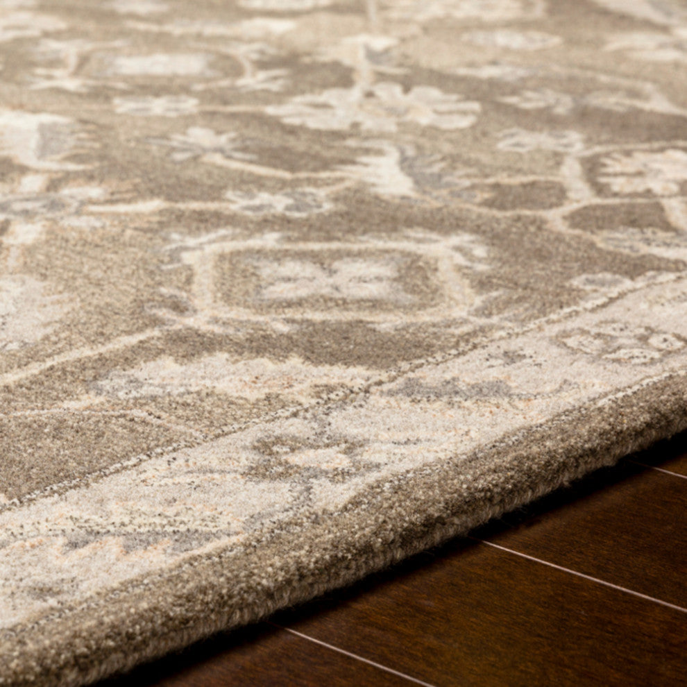 Surya Caesar CAE-1200 Traditional Area Rug, Dark Brown, 10' x 14' Rectangle