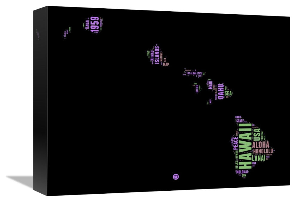 "Hawaii Word Cloud 1" Fine Art Print