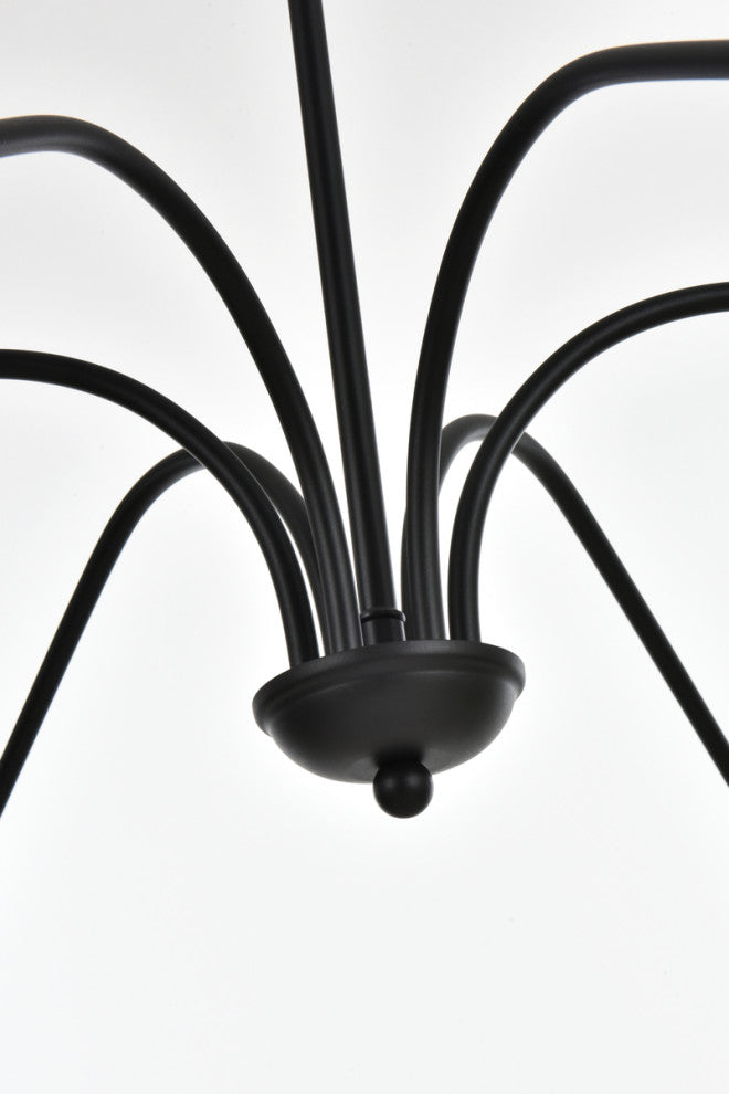 Living District Rohan 60" Chandelier in Matte Black