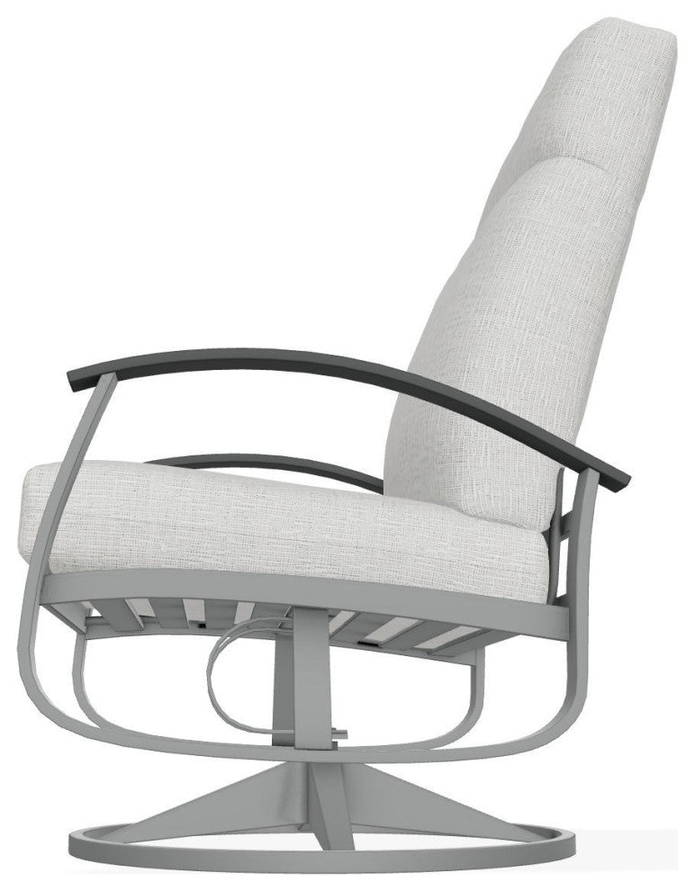 Belle Isle Cushion Deep Seat Outdoor Swivel Rocker, Grasscloth Cloud/Graphite