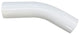 Contractor ADA Handrail 1.9" OD Fixed Elbow for 1:12 Pitch Ramp, White