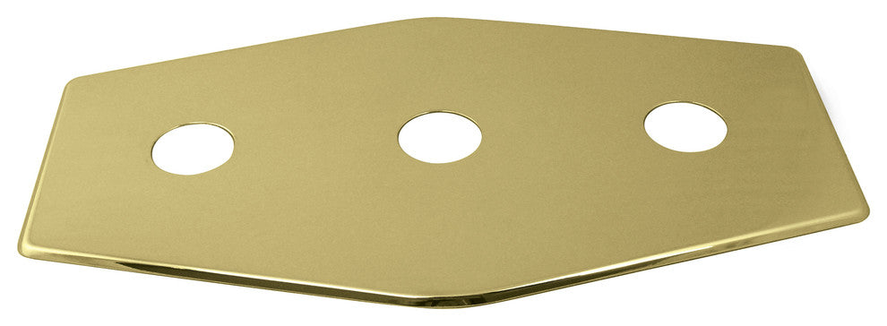 Three-Hole Remodel Plate, Polished Brass