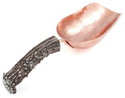 Ice Scoop, Copper, Large, Burr Handle