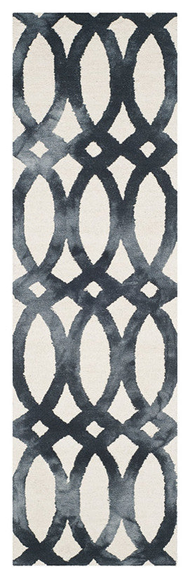 Safavieh Dip Dyed Ddy675D Ivory, Graphite Area Rug, 4'0" X 6'0"