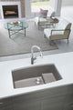 Blanco Performa 19.5"x32" 1 Basin Granite Undermount Kitchen Sink, Truffle