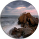 The Fantasy Island With Rocks, Seascape Disc Metal Wall Art, 11"