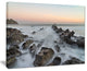 "Rocky Beach With White Waters" Modern Seashore Canvas Art, 40"x30"